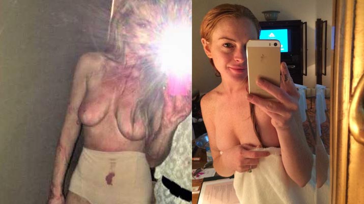 Lindsay Lohan Sexy Boobs In Personal Naked Leaked Pictures.